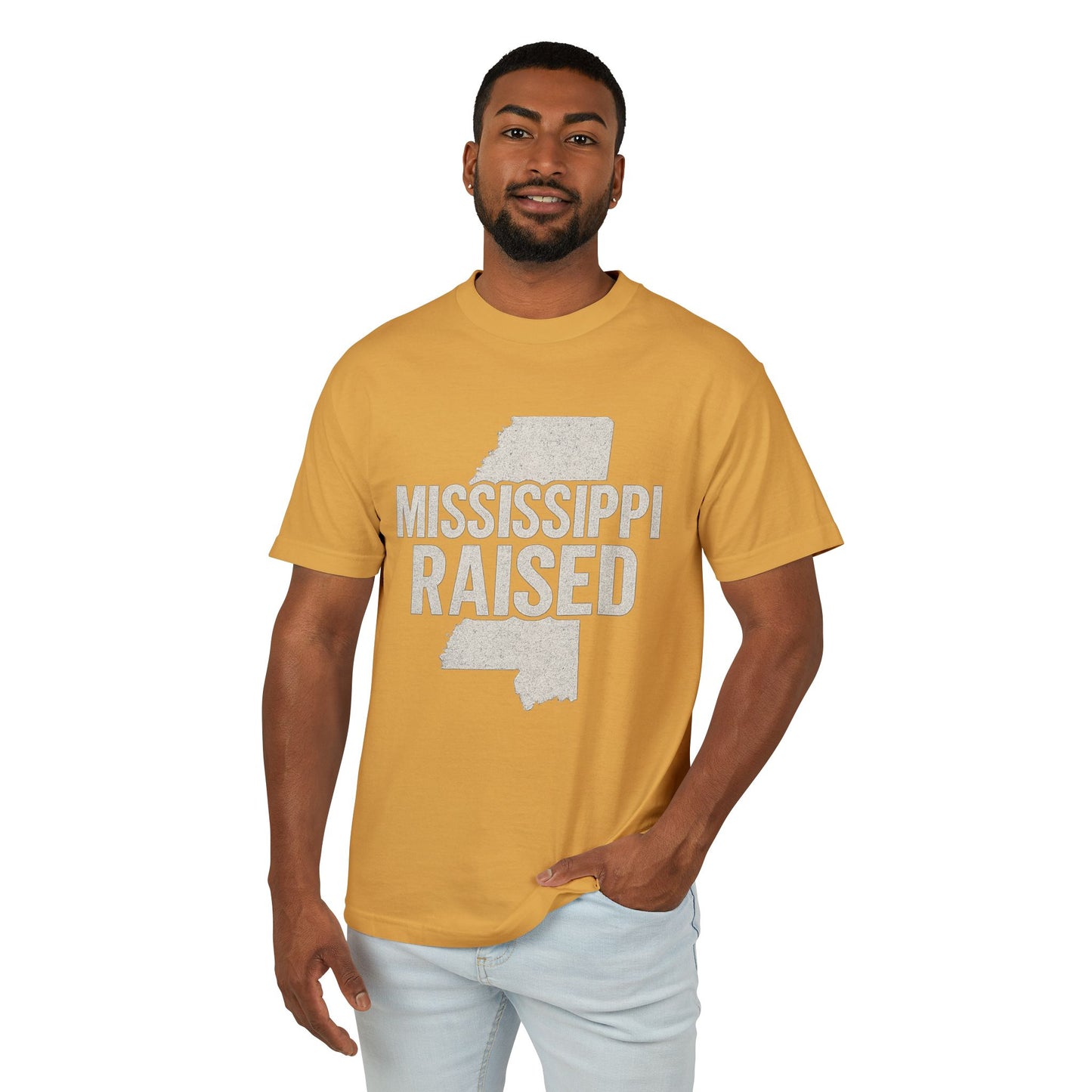 Mississippi Raised Unisex Heavyweight Tee - Comfortable Cotton Shirt for Proud Southerners