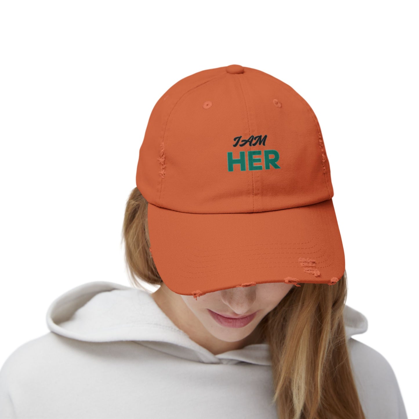I AM HER Distressed Statement Hat
