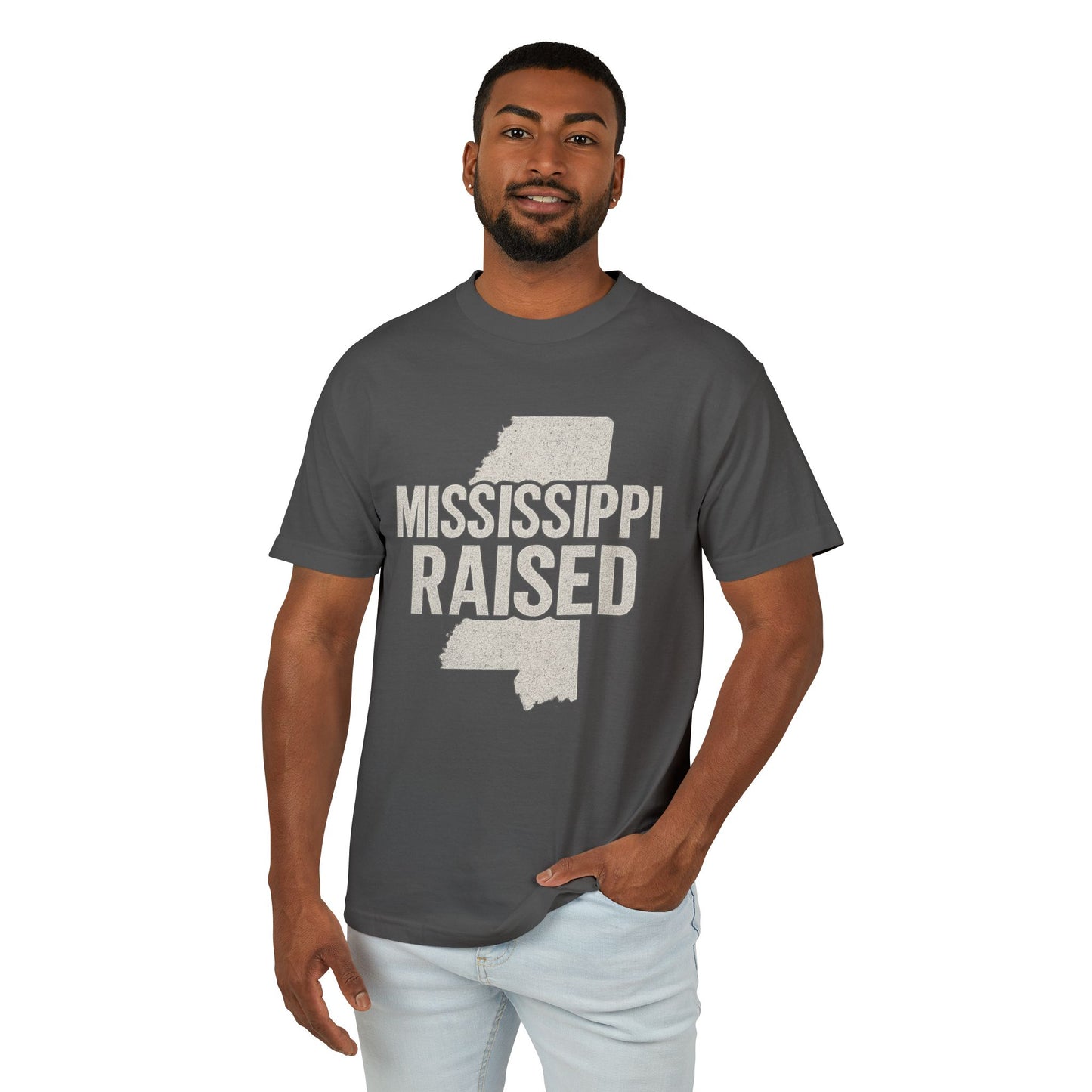 Mississippi Raised Unisex Heavyweight Tee - Comfortable Cotton Shirt for Proud Southerners