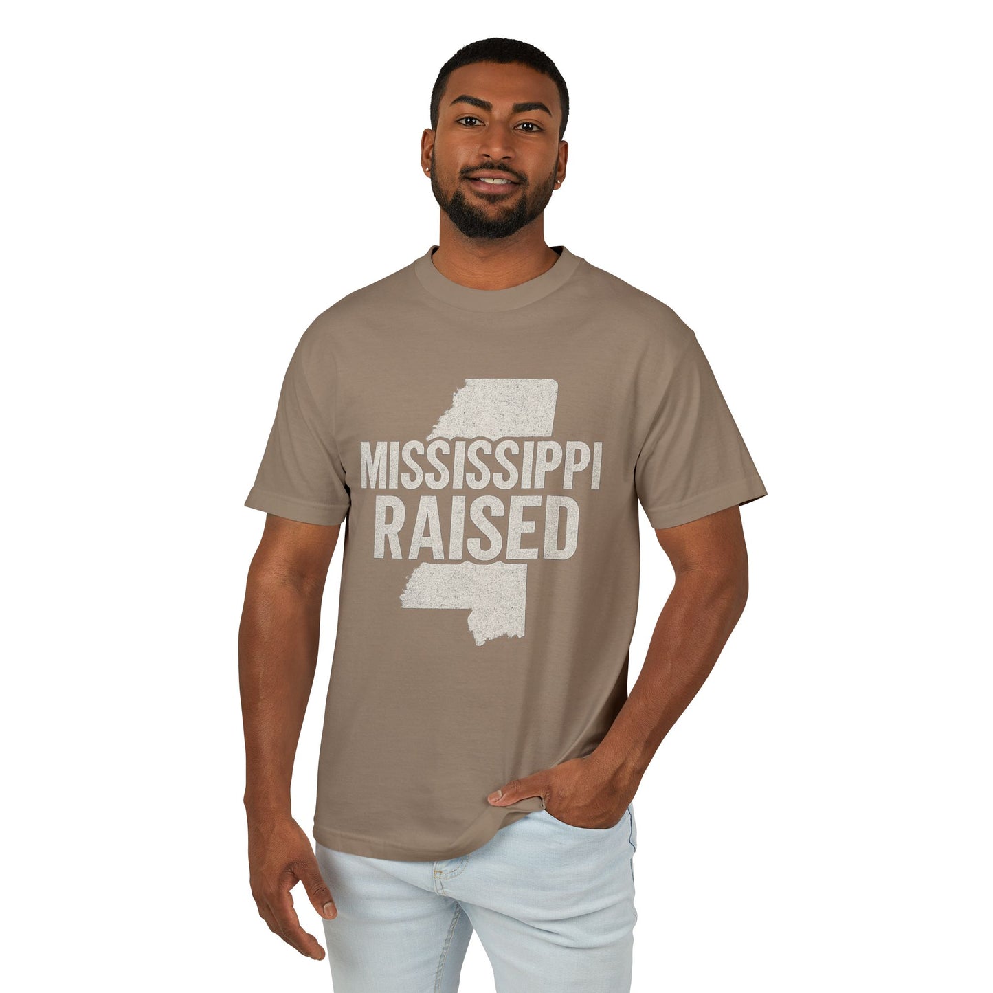 Mississippi Raised Unisex Heavyweight Tee - Comfortable Cotton Shirt for Proud Southerners