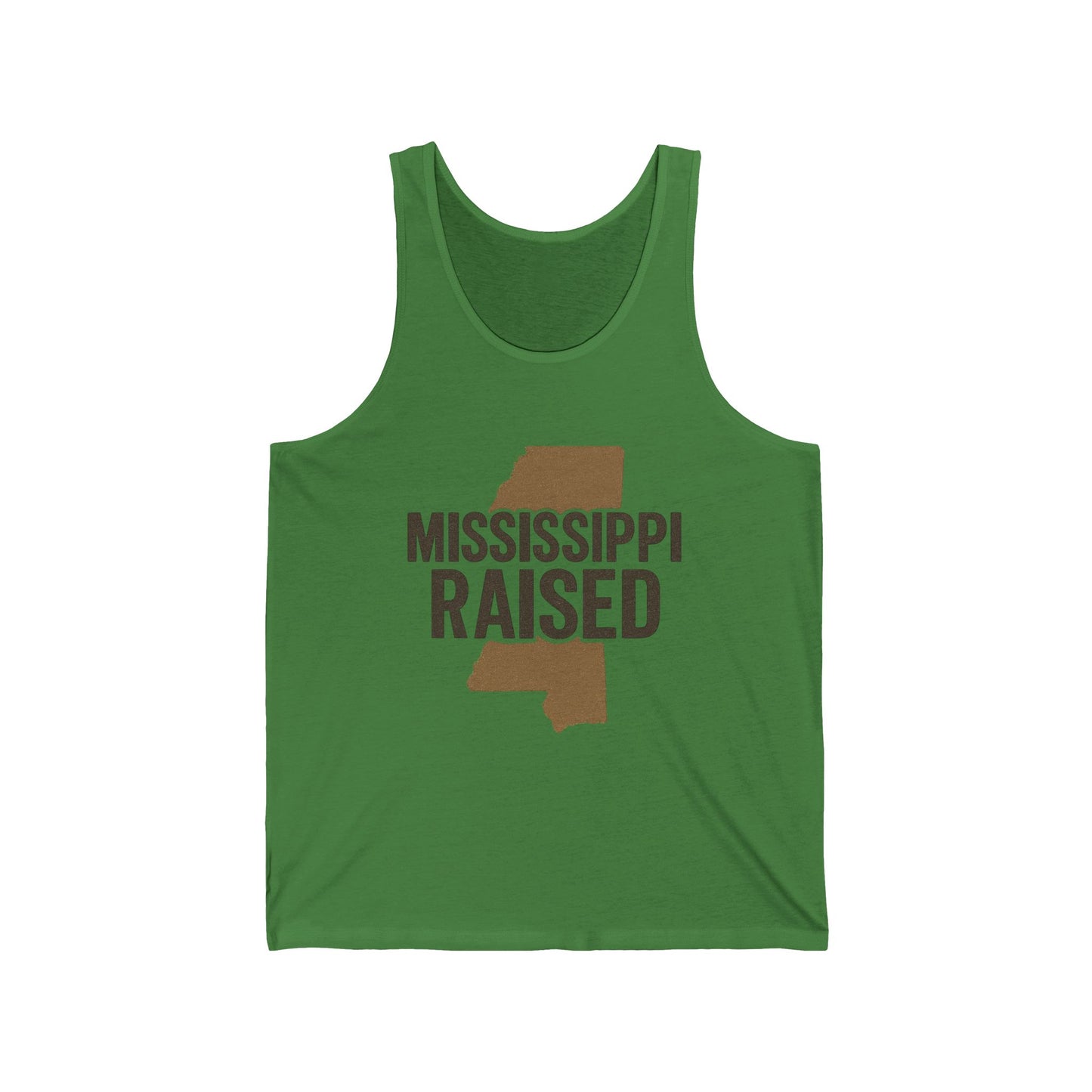 Mississippi Raised Unisex Jersey Tank – Casual Summer Wear for Southerners