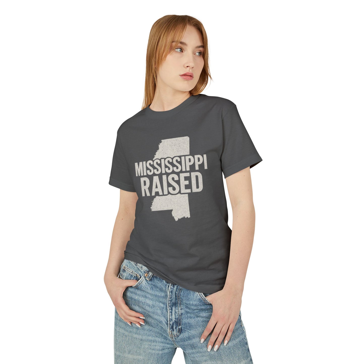 Mississippi Raised Unisex Heavyweight Tee - Comfortable Cotton Shirt for Proud Southerners